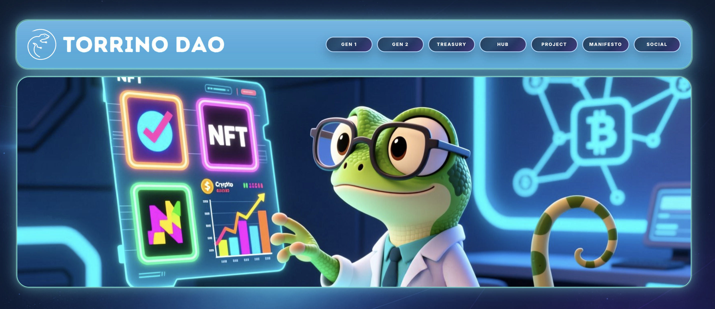 Torrino DAO official website with NFT collections treasury and ecosystem projects